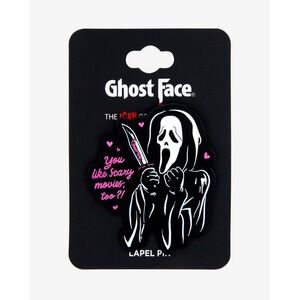 NEW! GHOSTFACE ENAMEL PIN "You Like‎ Scary Movies Too?" Halloween Scream Movies